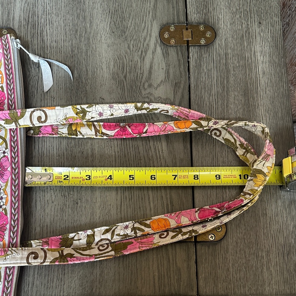 Vera Bradley Tea Garden Tote Shoulder Purse Handbag Retired Pattern - Picture 15 of 16